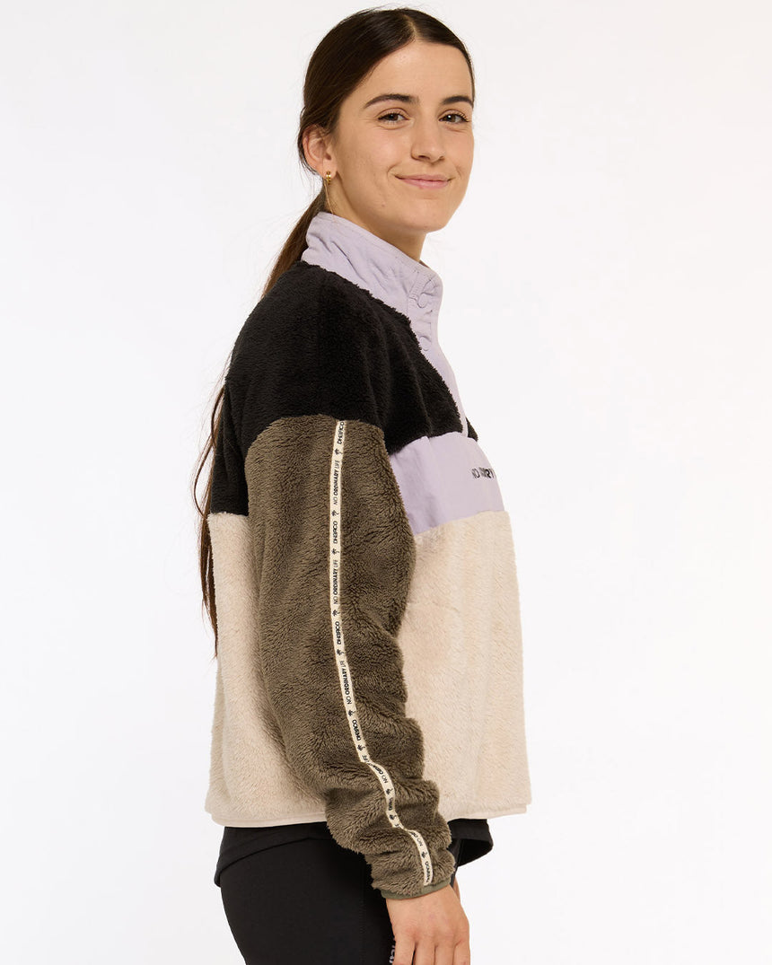 Womens Sherpa Half Zip Fleece | Triple Scoop