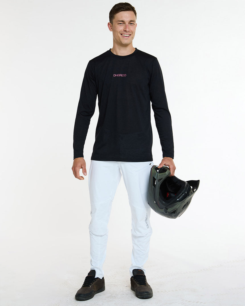 Mens Long Sleeve Tech Tee | Black