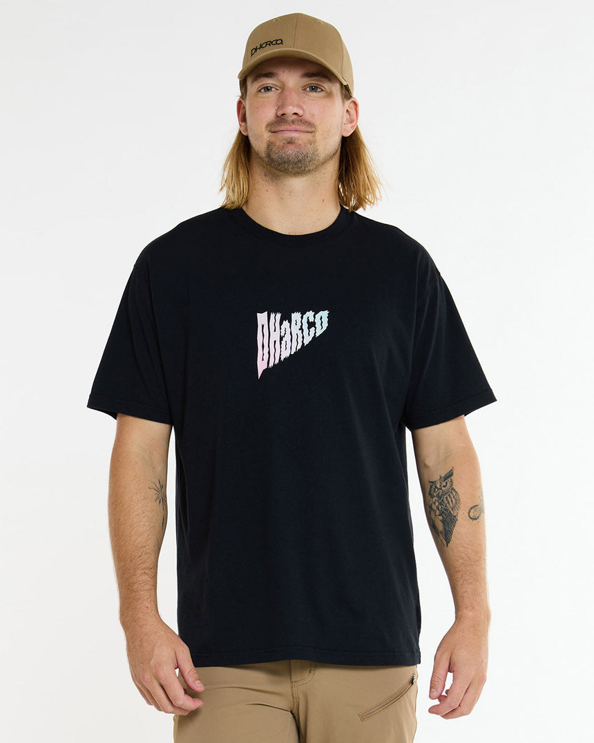 Mens Cotton Tee | Black | Short Sleeves | MENS TOPS | DHaRCO | Image 2 of 6