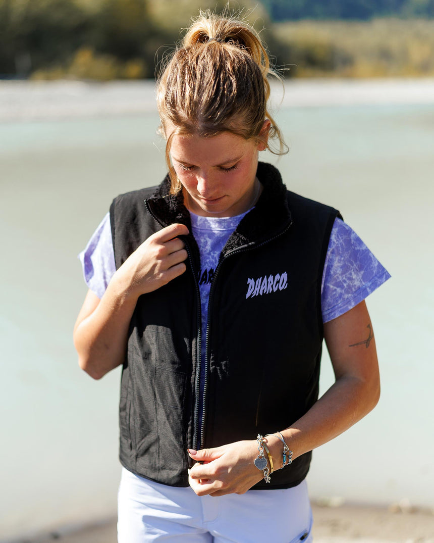 Womens Sherpa Vest | Black