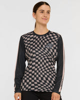 Womens Gravity Jersey | Check Please | Long Sleeves | WOMENS TOPS | DHaRCO | Image 1 of 6