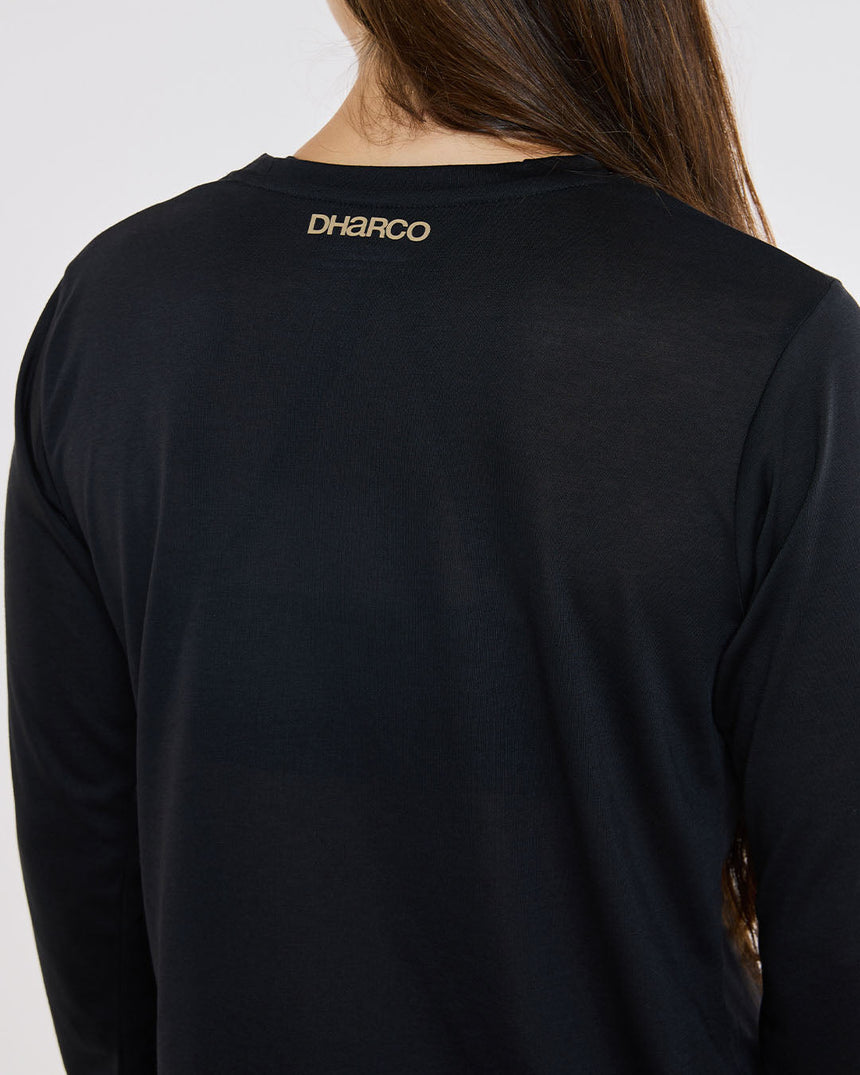 Womens Long Sleeve Tech Tee | Black