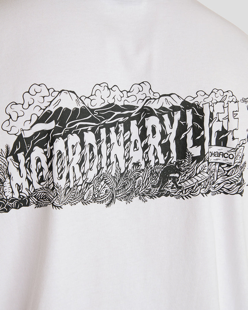 Mens Cotton Tee | White Kentaro | MENS | TOPS | TEES | SHORT SLEEVES | COTTON TEE | DHaRCO | MTB | Image 3 of 3