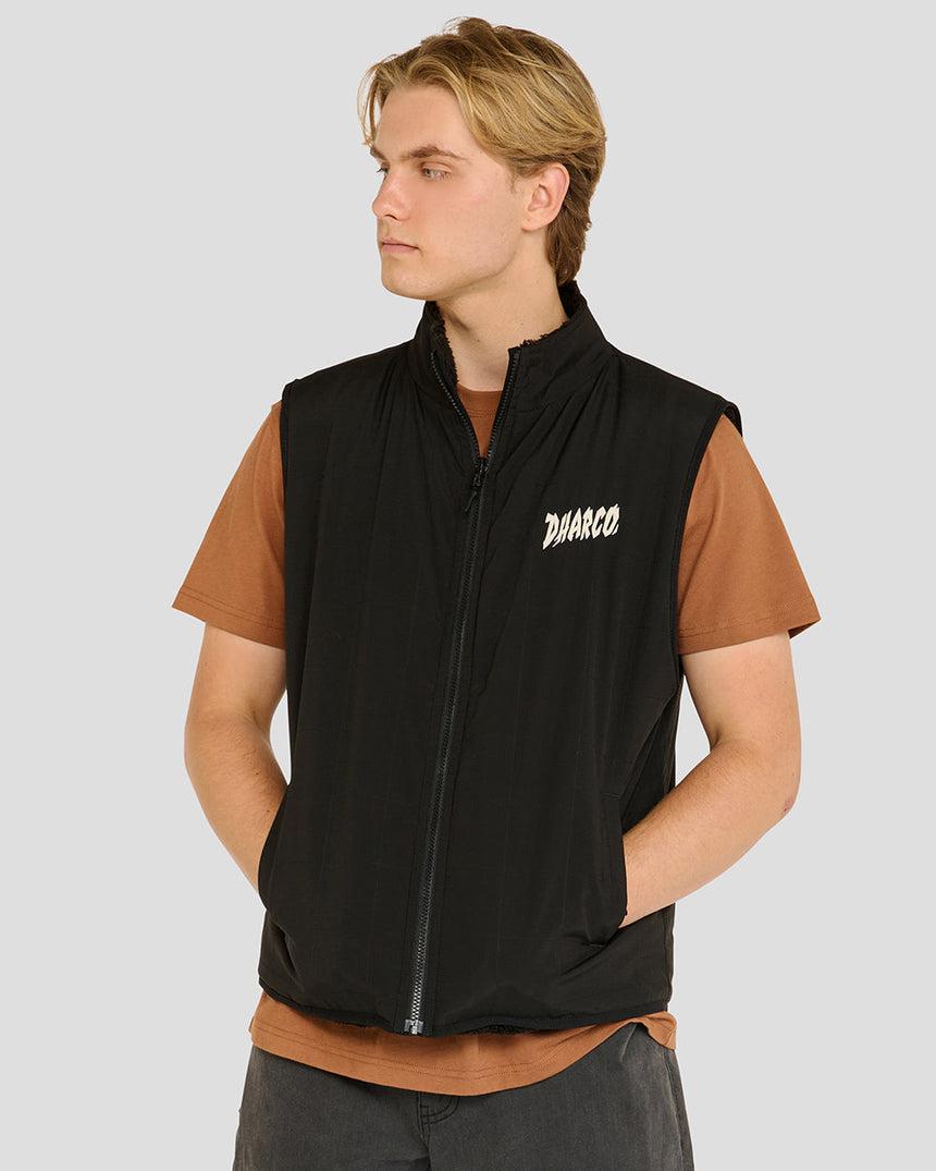 Mens Sherpa Vest | Black | MENS | TOPS | FLEECE AND HOODIES | VEST | DHaRCO | MTB | Image 1 of 6
