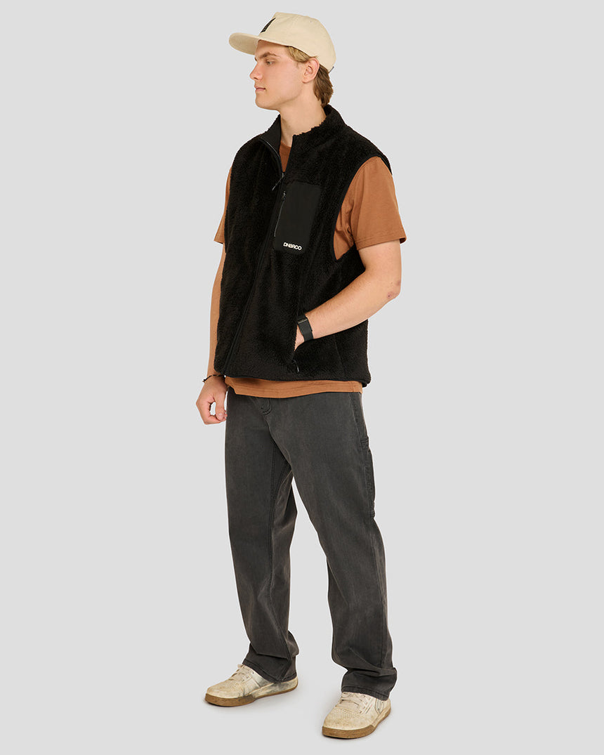 Mens Sherpa Vest | Black | MENS | TOPS | FLEECE AND HOODIES | VEST | DHaRCO | MTB | Image 5 of 6