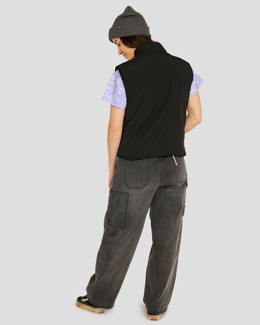 Womens Sherpa Vest | Black