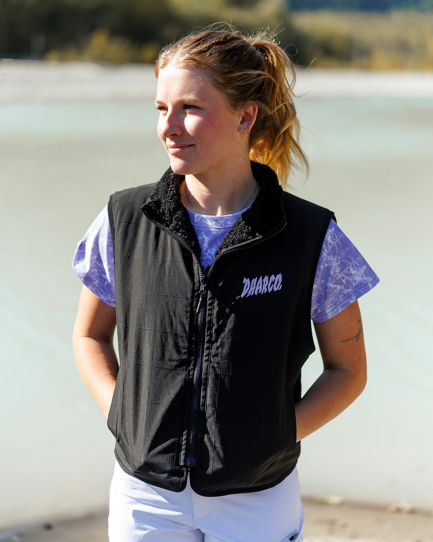 Womens Sherpa Vest | Black