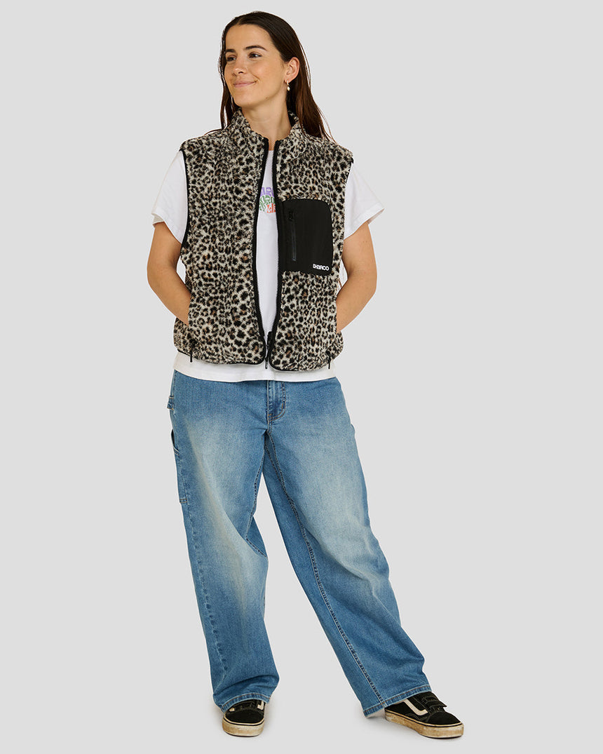 Womens Sherpa Vest | Leopard | WOMENS | TOPS | FLEECE AND HOODIES | VEST | DHaRCO | MTB | Image 5 of 8