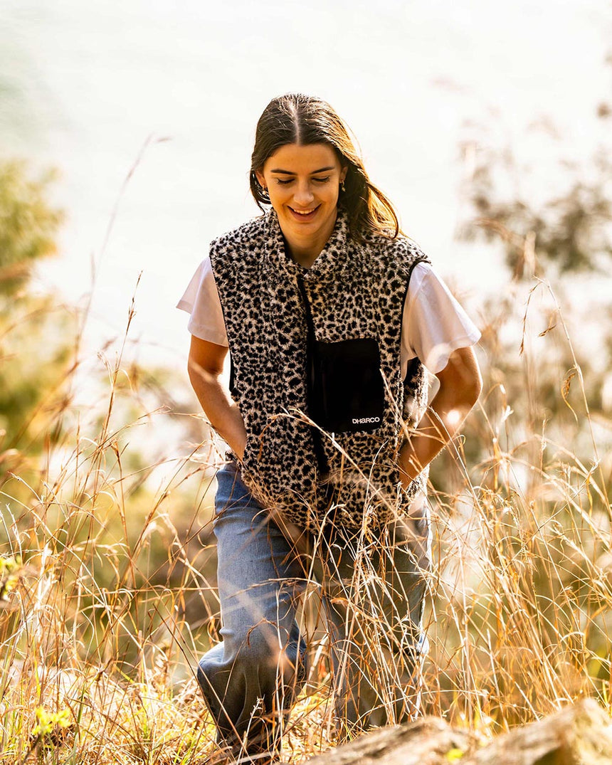 Womens Sherpa Vest | Leopard | WOMENS | TOPS | FLEECE AND HOODIES | VEST | DHaRCO | MTB | Image 4 of 8
